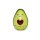Legami Küchentimer Avocado KT0003, grüner Timer in Avocadoform, Frontansicht mit sichtbarer Zeitanzeige auf weißem Untergrund.