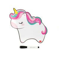 Magnettafel MBO0089 von Legami mit Einhorn-Design, frontal fotografiert, Text „Something to Remember“, bunte Details.