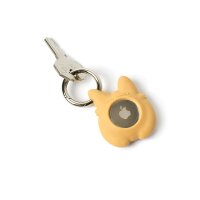 Legami Schlüsselanhänger für AirTag - Corgi, Vorderansicht zeigt Corgi mit Herzbrille, AirTag-Halterung sichtbar
