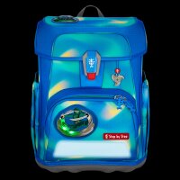 Step by Step CLOUD Schulranzen-Set FLASH Ninja Zazu, Frontalansicht des 5-teiligen Sets mit Ninja-Motiv und Zubehör.