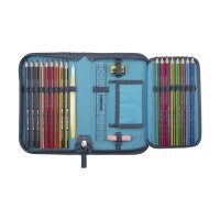 Schüleretui aus dem DerDieDas ErgoFlex Easy Set Ninja Fighter, frontal von oben, mit coolem Ninja-Motiv und klaren Farben.