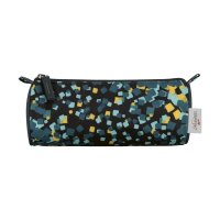 DerDieDas ErgoFlex Easy Set Dino Time Mäppchen, seitlich fotografiert, zeigt Dino-Motiv auf blau-grünem Faulenzer.