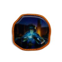 ergobag Wobble Klettie Superheld zeigt runden Klettie mit...