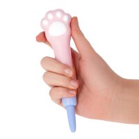 Legami Squeezie-Stift SQP0003 – Kitty, Vorderansicht des rosa Katzenstifts auf weißem Hintergrund, Details klar erkennbar
