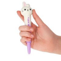 Legami Gelstift SQP0005 Squeezies Bunny in Nahaufnahme, seitlich liegend, Fokus auf niedliches Hasen-Design mit langen Ohren.