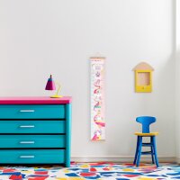 Legami Messlatte „Dream Big, Little One“ mit Einhorn-Motiv, frontal abgebildet mit buntem Design und Zentimeterskala