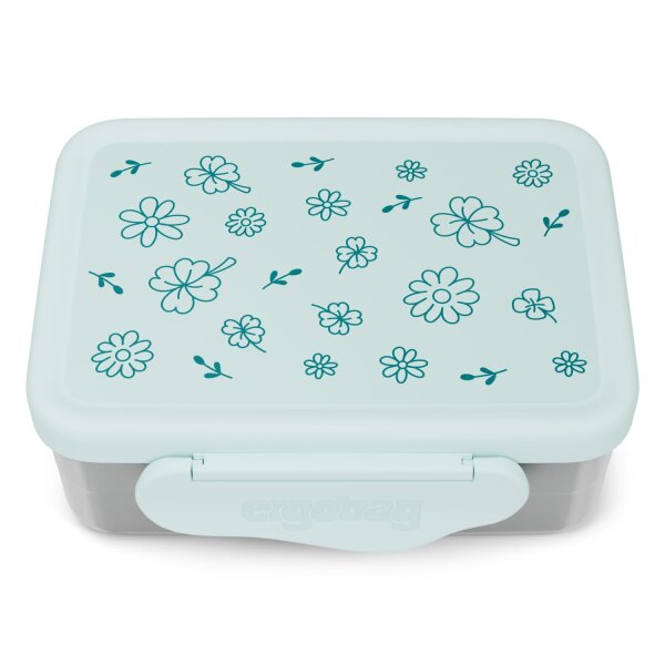 ergobag Edelstahl Brotdose Blume: Rechteckige Lunchbox...