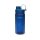 Ergobag Trinkflasche Astronaut seitlich stehend, zeigt galaktisches Design mit Astronaut auf dunklem Hintergrund, Deckel gut sichtbar.