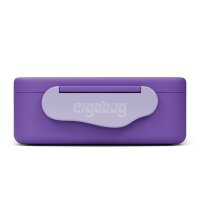 Ergobag Kunststoff Brotdose Fee, Artikel 01069-40006-10, seitlich fotografiert, geschlossen, mit Feenmotiv auf dem Deckel.