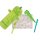 Plüsch-Federmäppchen Legami PPC0004 in Dinoform, grün, von schräg vorne aufgenommen, zeigt Reißverschluss und Details.