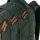 Satch Schulrucksack Nordic Forest Green, frontal seitlich stehend, zeigt modernes Design und viele Fächer in Grüntönen.
