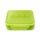 Satch Brotdose Lime Green aus Kunststoff in Nahaufnahme, seitliche Perspektive mit geschlossenem Deckel auf hellem Hintergrund.