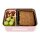 Satch Edelstahl Brotdose Rose in Seitenansicht – robuste, rosafarbene Lunchbox mit sicherem Verschluss auf heller Fläche.
