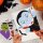 Legami Static Cling Sticker Windo-Wow Halloween – Fenstersticker mit Halloween-Motiven, frontal am Fenster angebracht.