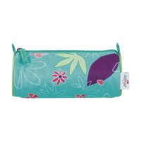 DerDieDas ErgoFlex Light Set Butterfly Garden Faulenzermäppchen, liegend, Frontansicht mit Schmetterlingsmotiv und Blumenornamenten