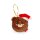 Legami Plush Christmas Decoration Oh-Oh-Ohrnaments Teddy von vorn, sitzend, mit roter Mütze, Weihnachtsmotiv, weich und flauschig.
