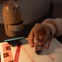 Legami Dekorativer Rollstempel - Deko-Roller-Stempel - Teddybär Braun