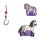Step by Step MAGIC MAGS schleich Horse Club 213530, seitliche Ansicht: Andalusier-Sticker & Zubehör auf Schulranzen sichtbar.